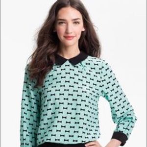 Kate Spade Bow print blouse